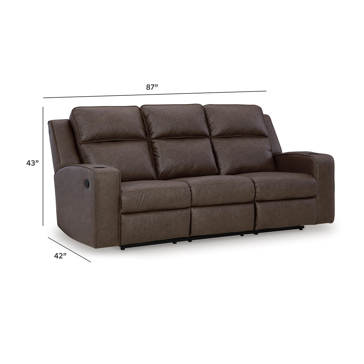 Lavenhorne Manual Reclining Sofa with Drop Down Table