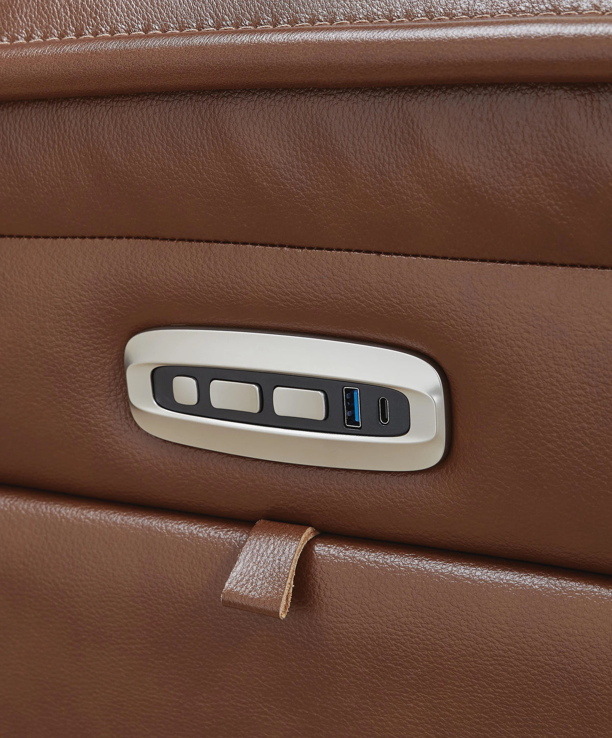 Healy Pier Dual Power Leather Reclining Sofa