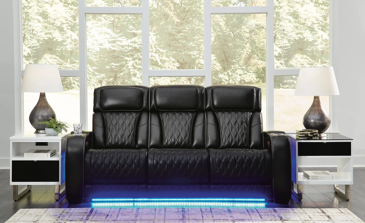 Boyington Dual Power Leather Reclining Sofa