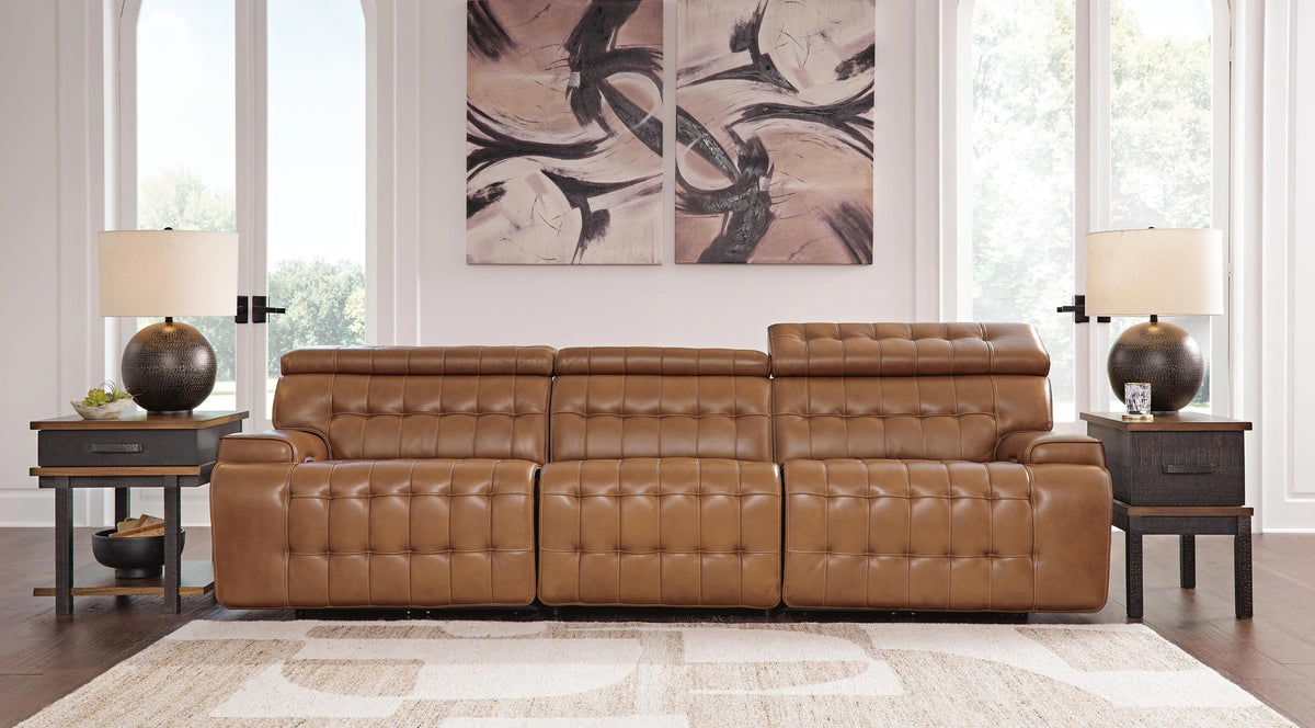 Temmpton Power Leather Reclining Modular Sofa